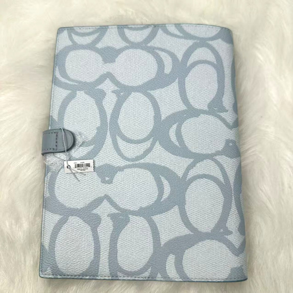 Coach Notebook in Sketch Signature Canvas In Ice Blue CBI51 NWT - Picture 2 of 6